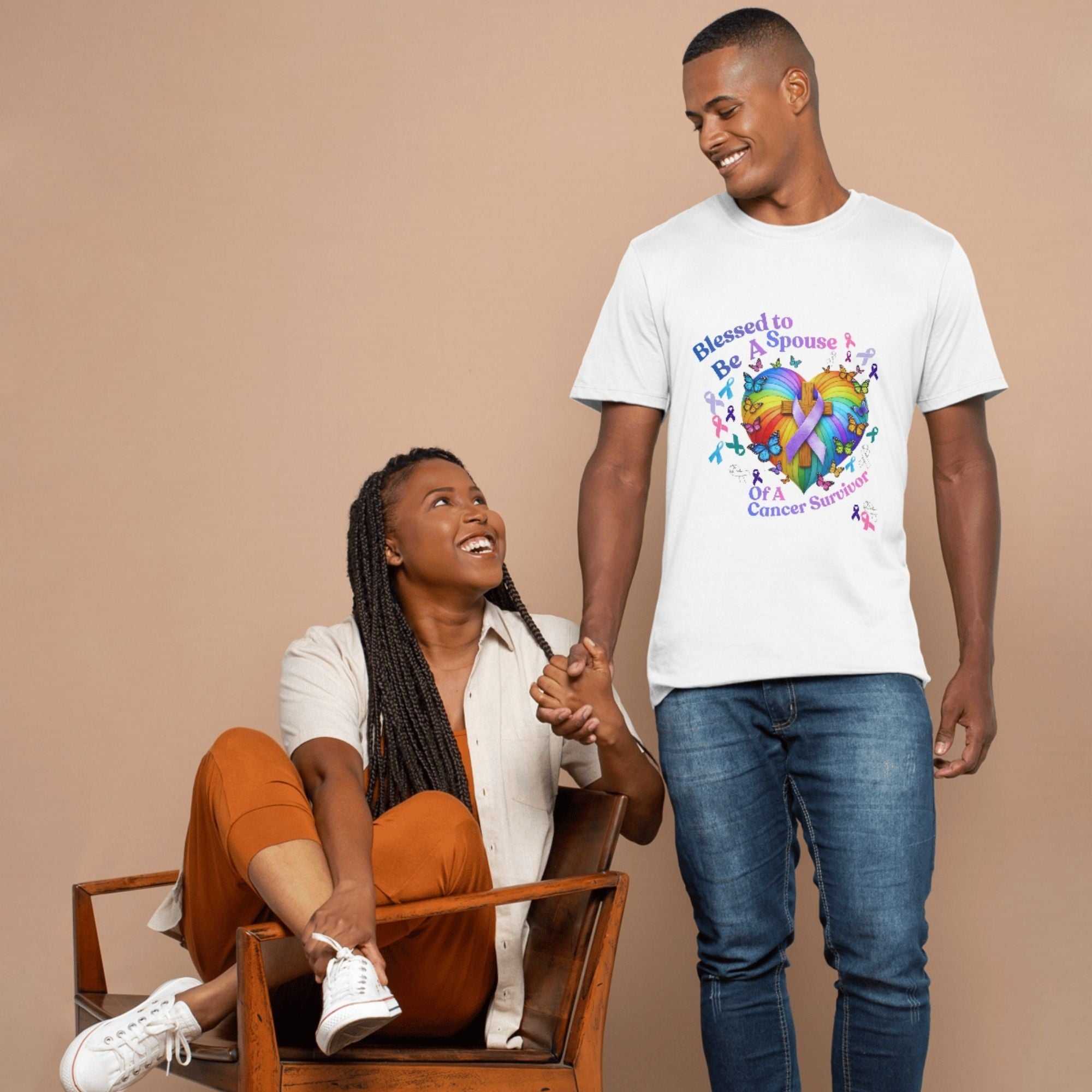 Blessed to be a Spouse/Son/Daughter ? of a Cancer Survivor Short Sleeve T-Shirt